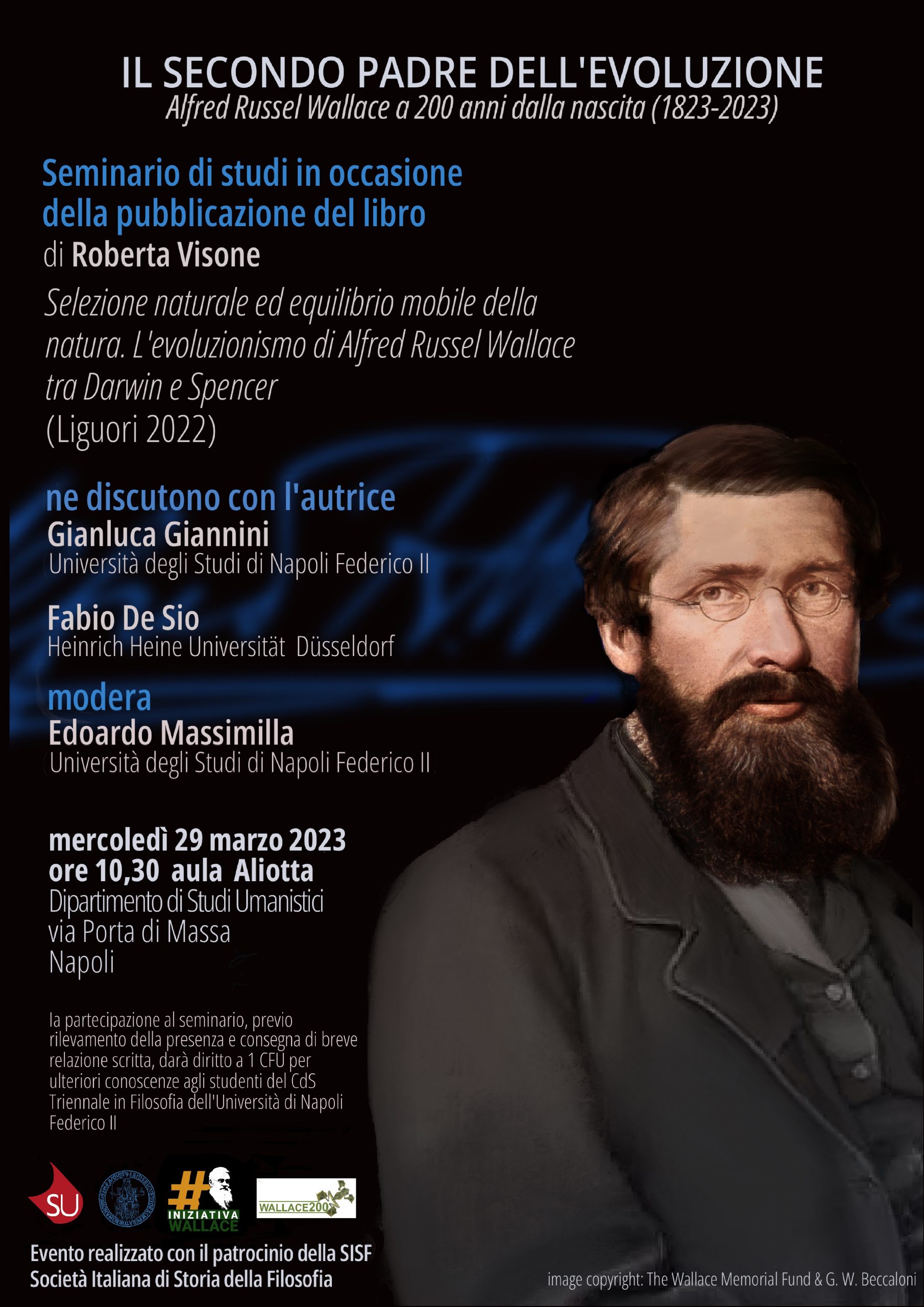 Immagine copertina dell'articolo Seminario “Il secondo padre dell’evoluzione. Alfred Russel Wallace a 200 anni dalla nascita (1823-2023)”