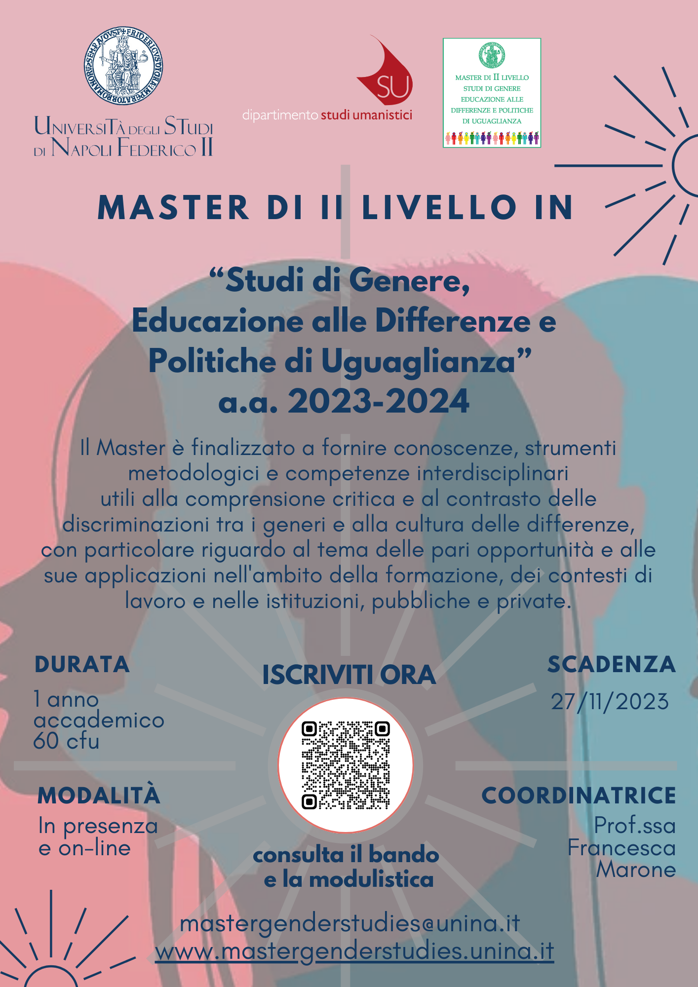 Immagine copertina dell'articolo Apertura iscrizioni Master in “Studi di genere, educazione alle differenze e politiche di uguaglianza” a. a. 2023/24