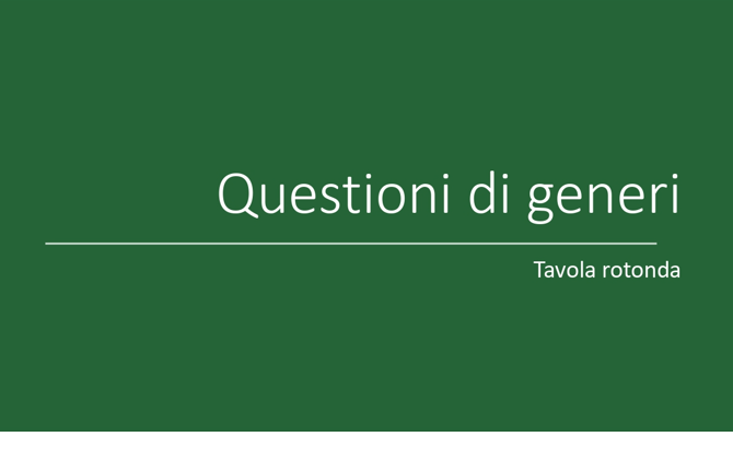 Immagine copertina dell'articolo Tavola rotonda “Questioni di generi”