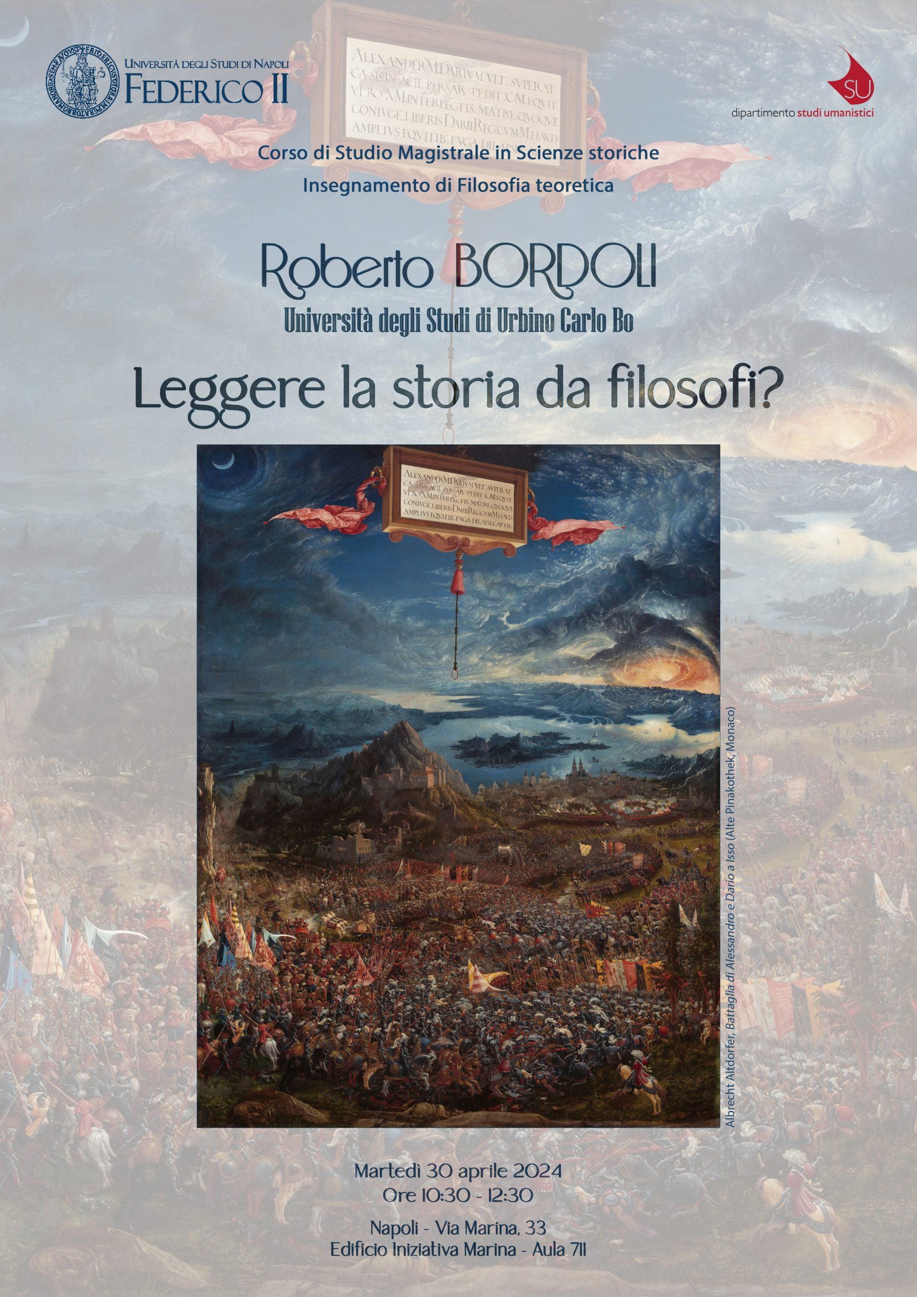 Immagine copertina dell'articolo Lezione di Roberto Bordoli (Università degli studi di Urbino Carlo Bo) “Leggere la storia da filosofi?”