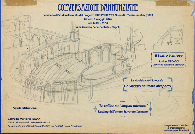 Immagine copertina dell'articolo “Conversazioni Dannunziane” Progetto PRIN PNRR 2022 Open Air Theatres in Italy (OATI)
